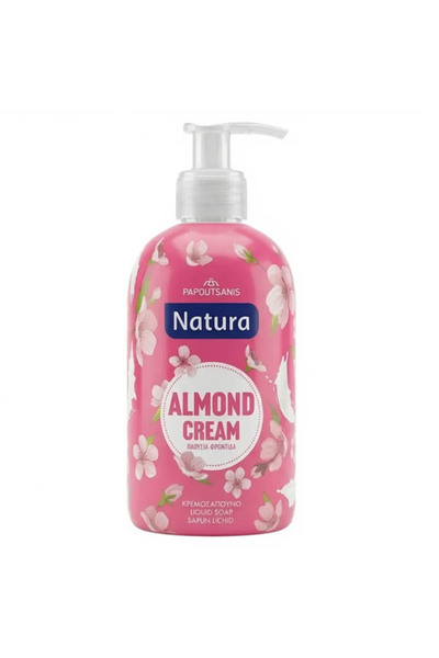 Papoutsanis NATURA ΚΡΕΜΟΣΑΠΟΥΝΟ 480ml - (ALMOND CREAM)