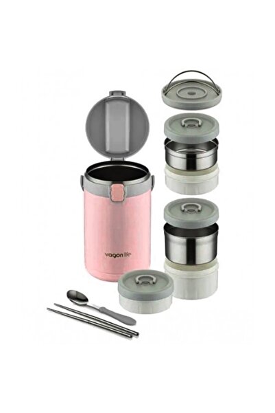 Vagon Lunchbox 3 Layers 4-6 Hours Hot/Cold Thermos Steel Lunch Box Nutrition ...