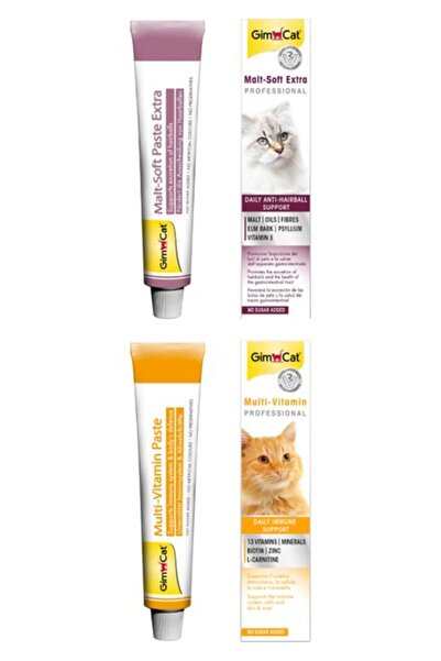 Gimcat 20 gr Malt Soft Extra ve 20 gr Multivitamin Lezzetli Ödül Kedilere Gün...