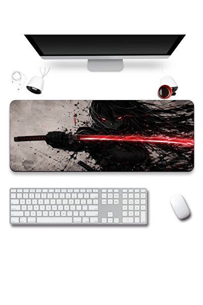 SonicTouch Keyboard Mousepad 40X90Cm Red Katana Seamless Smooth Liquid-Proof ...