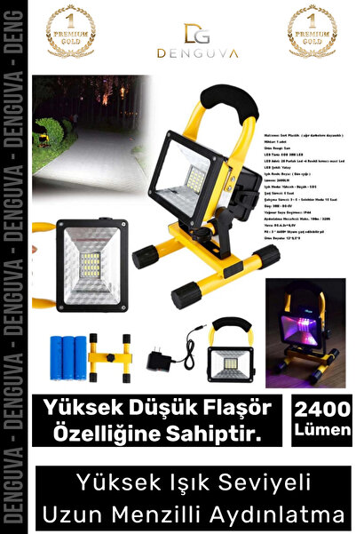 Denguva #Projektör 30W COB LED 2400 Lümen IP44 Su Geçirmez SOS Modlu Taşınabi...