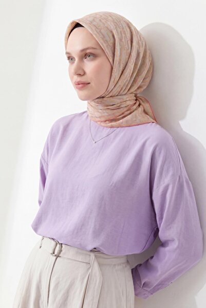 Silk Home Soft Eşarp Zincir Desen Pudra 90x90