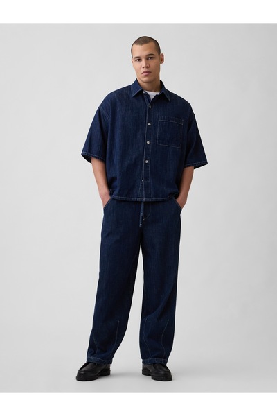 GAP Erkek Koyu Mavi Extra Baggy Easy Jean Pantolon