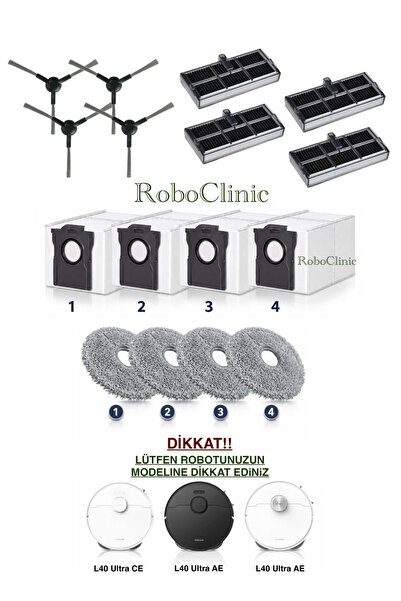 Roboclinic فرشاة جانبية بديلة متوافقة مع مكنسة Dreame L40 Ultra CE وAE الروبو...