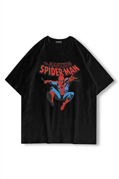 Carpe Black The Amazing Spider Oversize T-shirt