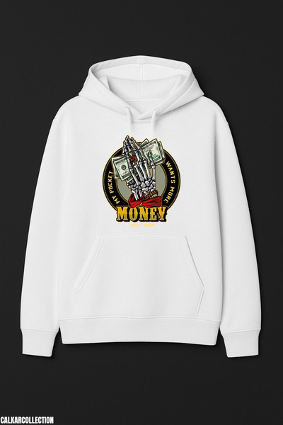 CALKARCOLLECTION سويت شيرت بقلنسوة للجنسين من Money Right Now (هودي)
