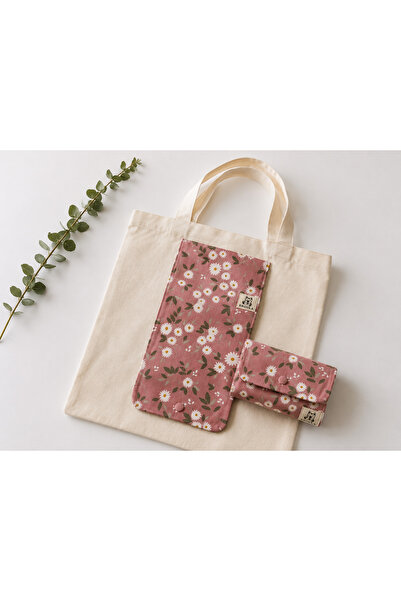 ERGULA Foldable Floral Patterned Cloth Bag – 100% Cotton Fabric with Organize...