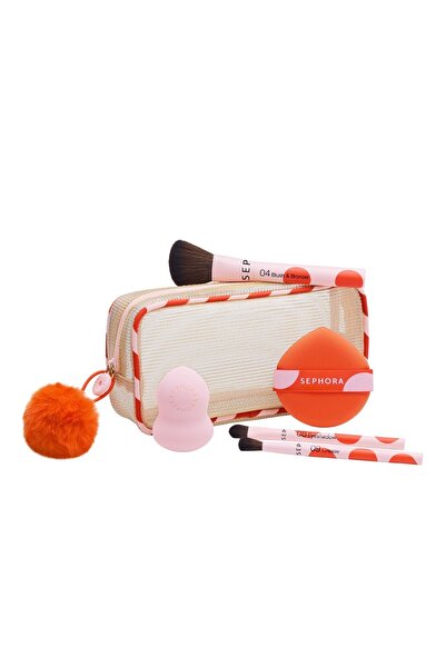 SEPHORA COLLECTION Makyaj Fırçası ve Sünger Seti 5 Parça 3 Yüz ve Göz Fırçası...