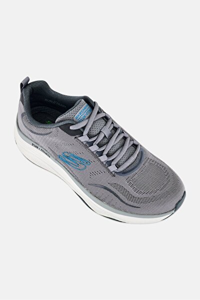SKECHERS Men D Lux Fitness Lace Up Training Shoes, Grey