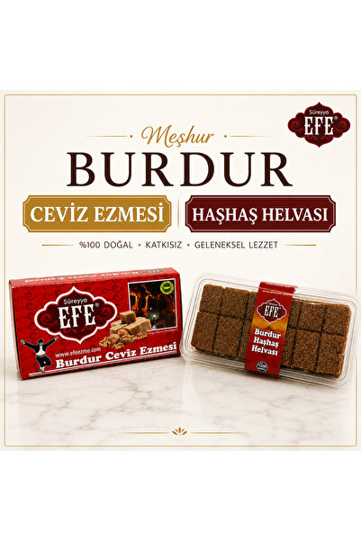 Süreyya Efe Süper ikili (470gr Ceviz Ezmesi-500gr Haşhaş Helvası)