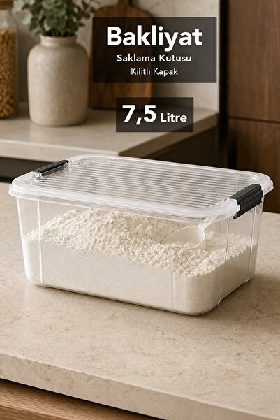 Meleni Home Pulses Storage Container - Lock Lid Stackable Kitchen Food Flour ...