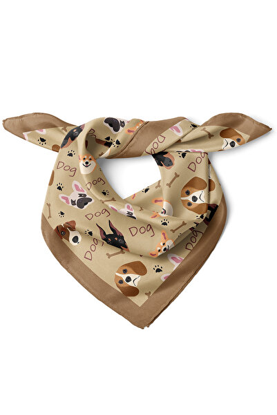nehir eşarp Dog Patterned Scarf Bandana 50X50 cm