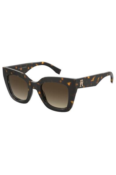 Tommy Hilfiger Women UV Protected Sunglasses Havana Mirror Lens - TH-2051/S-086
