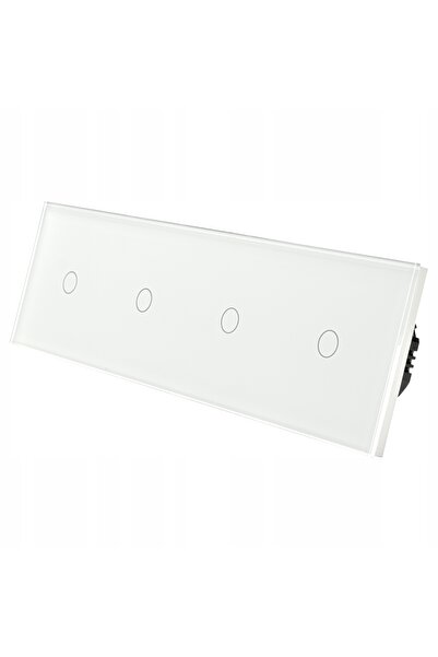 İNDUAL Întrerupător tactil de sticlă pentru lumină, tip Quad 1+1+1+1, Alb