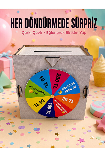 Lisinya Cutie de economii cu roata norocului - Joc de economisire a banilor d...