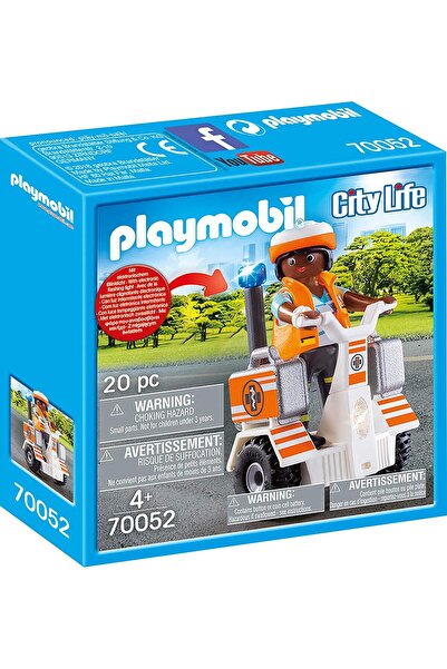 Playmobil Σκούτερ Ισορροπίας City Life Rescue 70052
