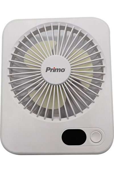 Primo Μίνι Ανεμιστήρας PRMF-80692 5'' 12.5εκ. Λευκός Επαναφορτιζόμενος PRMF-8...