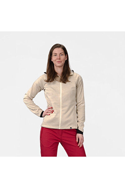 NORTHFINDER Bluza fleece melange cu gluga pentru femei Buin, Bej