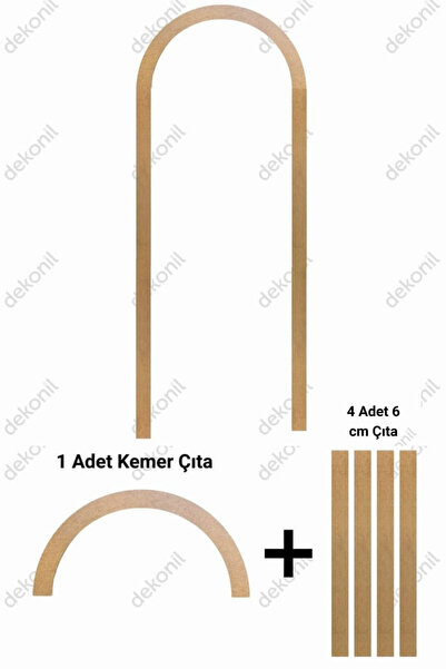 Dekonil Pinterest MDF Kemer Duvar Çıtası Boyanabilir Dekoratif Duvar Paneli 70x235 cm