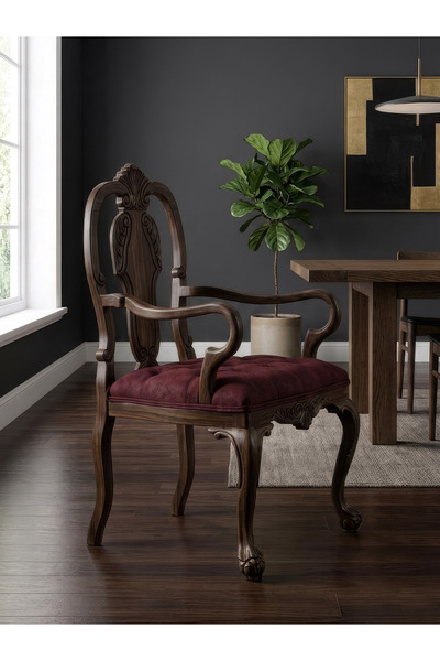 Gazzini Furniture Versay Fransız Still Klasik Ahşap Berjer
