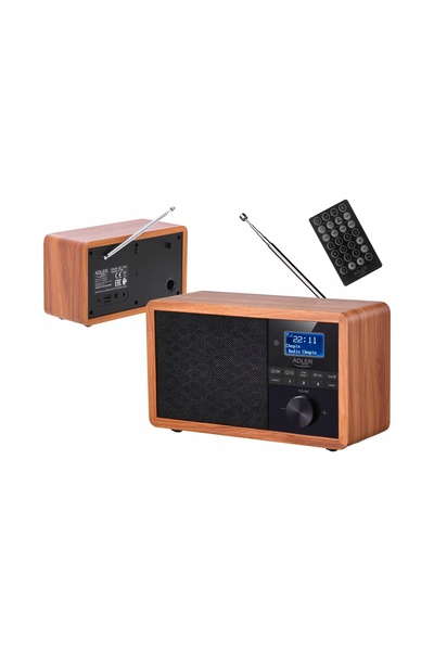 adler Radio retro din lemn DAB+ Bluetooth USB SD Pilot