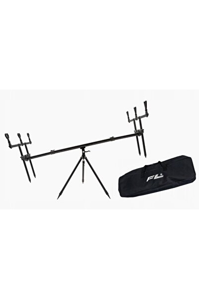 flamesan Rod Pod Montat pentru Pescuit la Crap, 3 Lansete + Husă