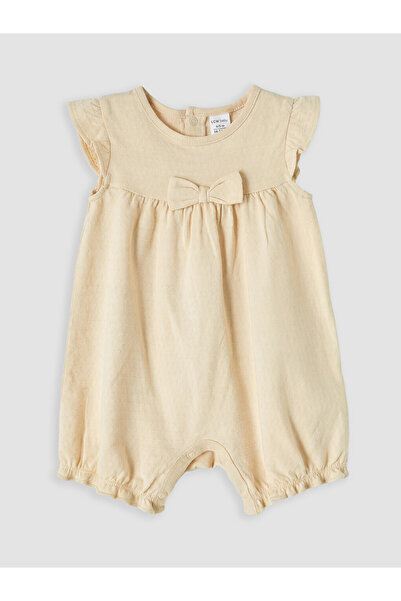LC Waikiki Bow Detailed Baby Girls' Jersey Jumpsuit