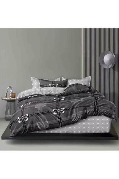Pucioasa Fabrica Premium satin Cotton Duvet Cover Set - with Stretchy - 4 pie...