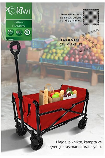 Kivi Kfw-390 Katlanır Portatif Taşıma Aracı Kamp,piknik,plaj, Pazar, Market K...