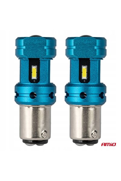 NO BRAND 2 buc. Bec LED P21/5W Canbus Bay15D Alb 12V 24V Amio-04253