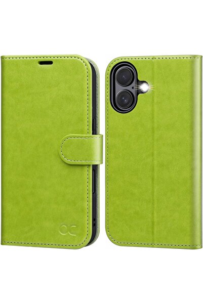 NO BRAND Husă flip din piele Ocase pentru iPhone 16, tip portofel, cu protecț...