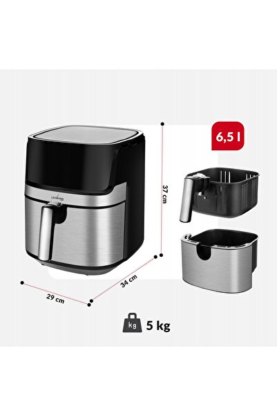 NO BRAND Lehmann 1700 W 6.5 L 8 Programe Friteuză cu aer cald