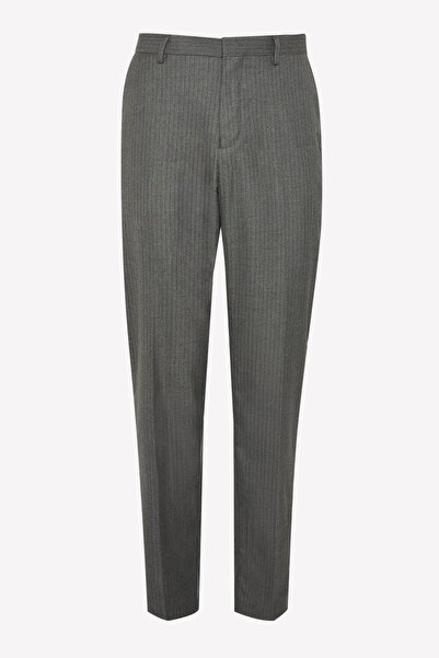 NO BRAND Pantaloni lungi eleganți gri, tip costum, cu bretele din dantelă, Bu...