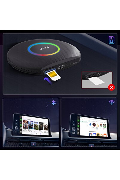 NO BRAND Atoto Ai Box Adaptor auto wireless GPS Apple CarPlay Android Auto