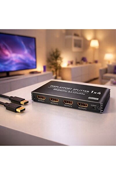 NO BRAND Splitter HDMI 1x4 Spacetronik HDMI 2.1 8K 60Hz 4K 120Hz Hdr10+ Edid