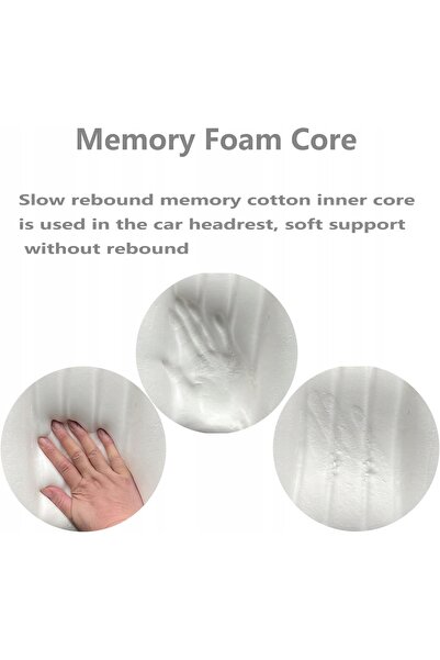 NO BRAND Pernă tetieră auto din spumă cu memorie ergonomică