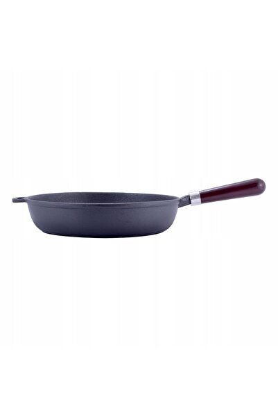 NO BRAND Tigaie Zeliwna 28cm, adâncă, cu bază groasă, pentru inducție și gaz