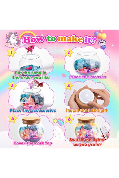 NO BRAND Atopdream lampă de veghe unicorn DIY, kit de artă unicorn