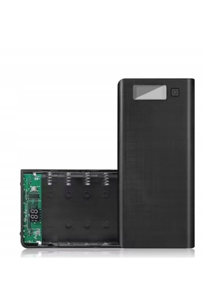 NO BRAND Carcasă power bank neagră pentru 8x18650, USB 5V 1A / 2A, cu lantern...