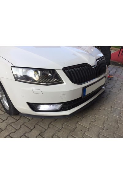 OTO H.İ.T. SKODA OCTAVİA UYUMLU ÖN LİP TAMPON EKİ BODY KİT YUMUŞAK MAT SİYAH ...
