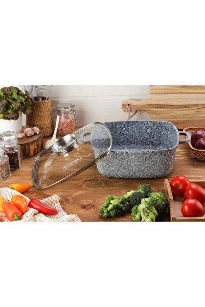 NO BRAND BRYTFANNA Oală pătrată 2,8 L GĘSIARKA cu capac 20 x 20cm INDUCȚIE GAZ