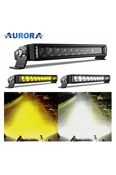 NO BRAND Bară luminoasă LED tip panou Aurora, bicoloră, 10 inch, 100W, pentru...