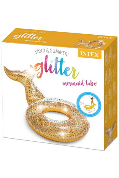 NO BRAND Colac de înot mare Intex coadă de sirenă cu sclipici 56258