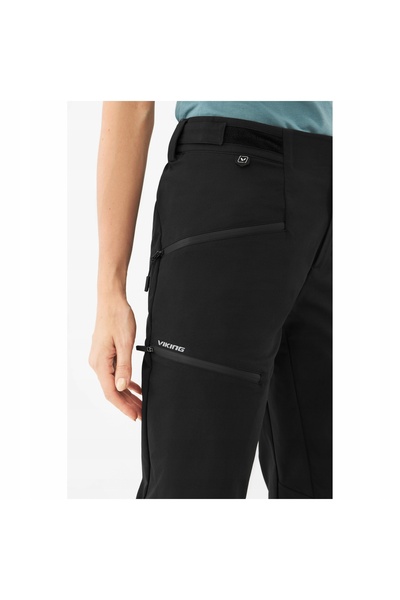 NO BRAND Pantaloni de trekking Viking pentru femei, călduroși, negri, mărimea M