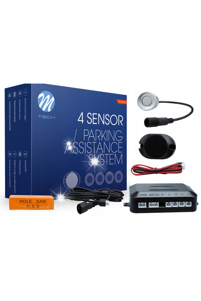 M-TECH Senzor de parcare cu avertizor sonor Parktronik, senzori rotativi, arg...