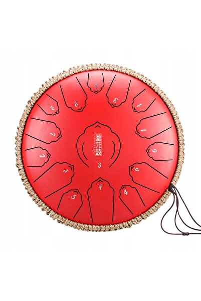 NO BRAND Hluru Twl15-12-Red Tongue Drum Red Tank Handpan Tongue Drum