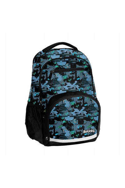NO BRAND Rucsac școlar cu multiple compartimente Paso Blue, Multicolor