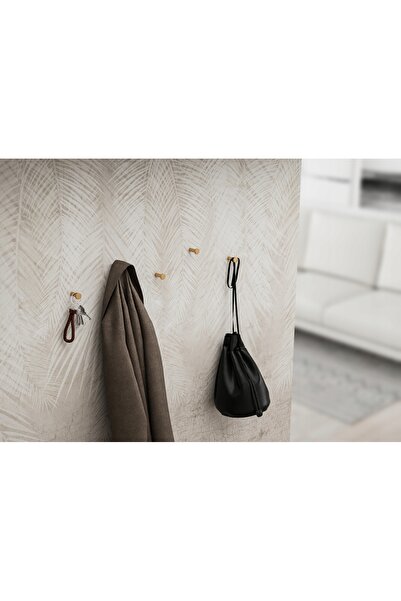 NO BRAND Gamet Wu01 Suport de perete simplu din satin auriu pentru haine 3.5 cm