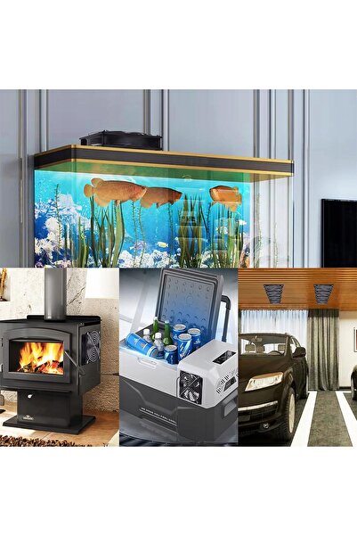 NO BRAND Ventilator silențios 12V, eficient, pentru laptop, TV, AV, cabină, 1...