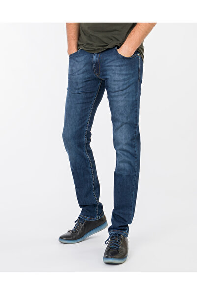 NO BRAND Pantaloni Blugi bărbați Texsas Jeans Croială dreaptă Albastru închis...